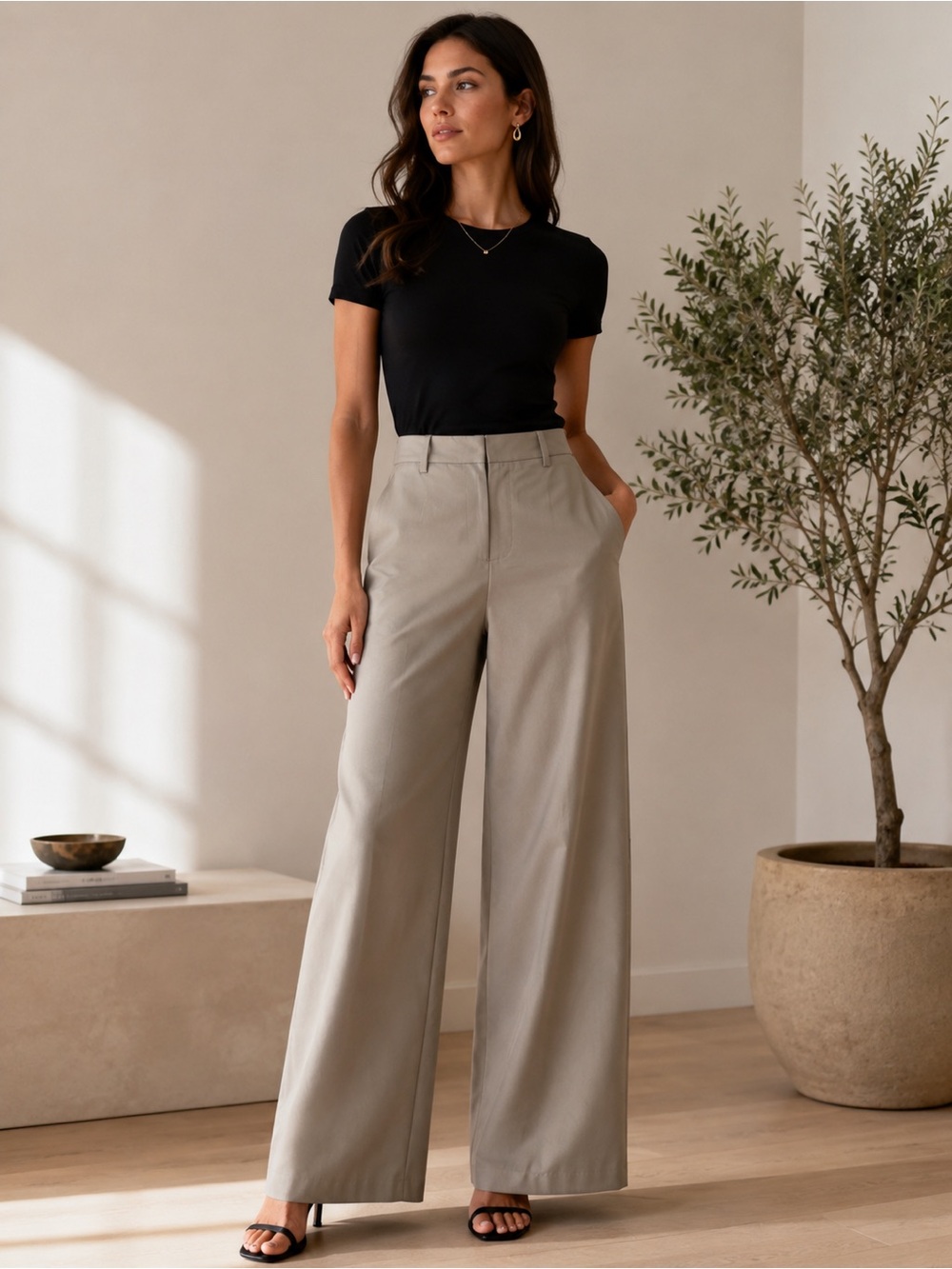 Walter Baker Pale Sage Wide Leg Pants Size 6 NWT
